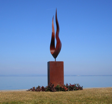 Flame garden artwork stainless steel
